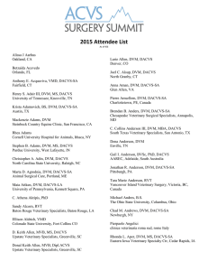 2015 Attendee List - American College of Veterinary Surgeons