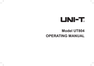 Model UT804 OPERATING MANUAL