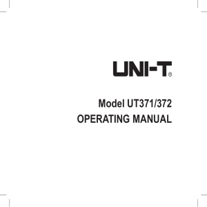 Model UT371/372 OPERATING MANUAL