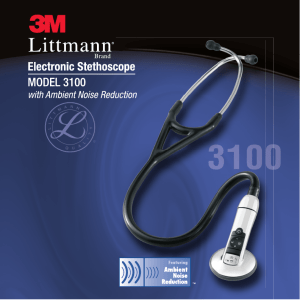 Littmann Electronic Stethoscope 3100 User Manual, English