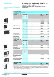 References Control and signalling units Ø 22 0