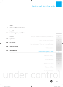 Control and signalling units