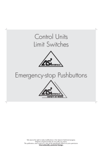 Control Units Limit Switches Emergency-stop