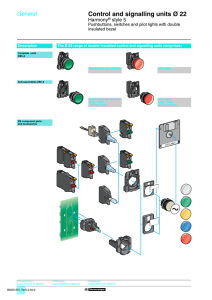 References Control and signalling units Ø 22 0