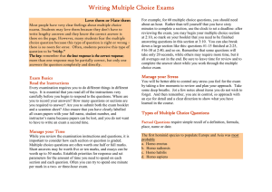 Writing Multiple Choice Exams