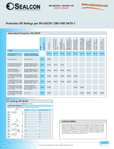 Protection {IP) Ratings per EN 60529 / DIN VDE 0470-1