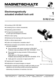 G HU Z 050 Electromagnetically actuated shotbolt lock unit