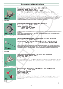 Thermostats Catalogue