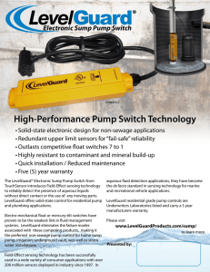 High-Performance Pump Switch Technology