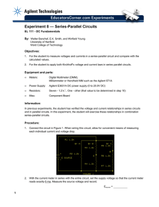 Experiment 8 — Series-Parallel Circuits
