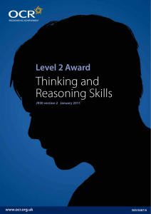 Thinking and Reasoning Skills