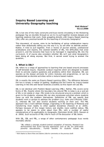 Inquiry-based learning and university geography teaching: a review
