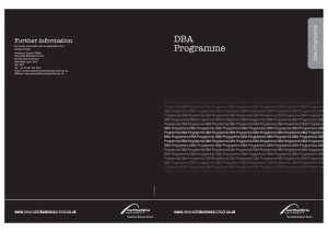 DBA Programme DBA Programme