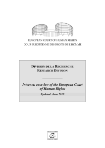 Internet: case-law of the European Court of Human Rights