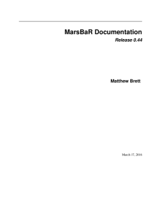 MarsBaR documentation as PDF