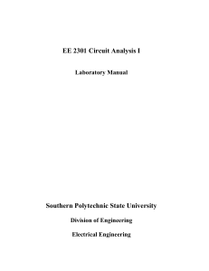 EE 2301 Circuit Analysis I