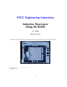 FVCC Engineering Laboratory Inductive Reactance Using NI ELVIS