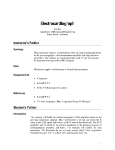 Electrocardiograph - Department of Biomedical Engineering