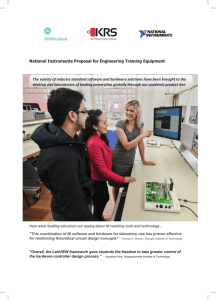 National Instruments Proposal for Engineering Training Equipment