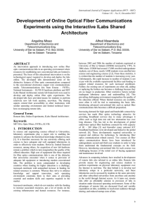 Development of Online Optical Fiber Communications Experiments