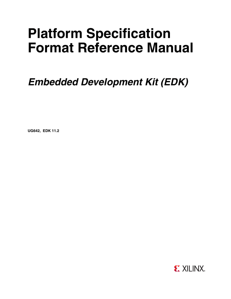 Platform Format Specification Reference Manual
