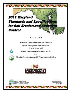 2011 Maryland Standards and Specifications for Soil Erosion and