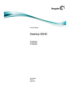 Seagate Desktop SSHD Product Manual