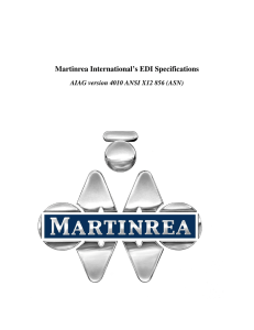 Martinrea International`s EDI Specifications