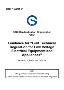 Guidance for “Gulf Technical Regulation for Low Voltage Electrical