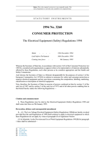 The Electrical Equipment (Safety) Regulations 1994