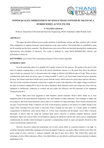 Power Quality Improvement of Single Phase Systems by Means of A