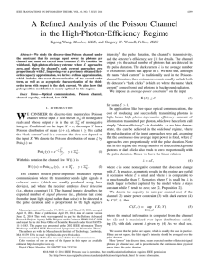 A Refined Analysis of the Poisson Channel in the High