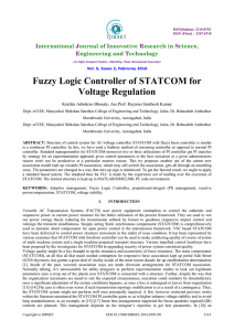 Fuzzy Logic Controller of STATCOM for Voltage Regulation