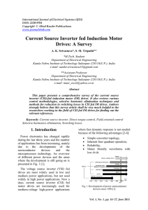 Current Source Inverter fed Induction Motor Drives: A