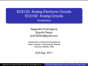 EC5135: Analog Electronic Circuits EC3102: Analog Circuits