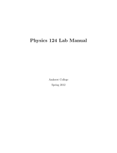 Physics 124 Lab Manual