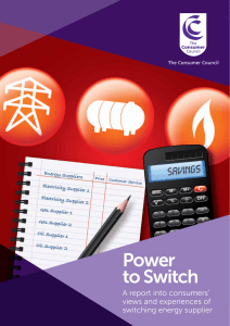 Power to Switch - Consumer Council