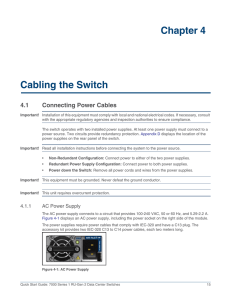 Chapter 4 Cabling the Switch