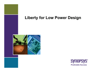 Liberty for Low Power Design