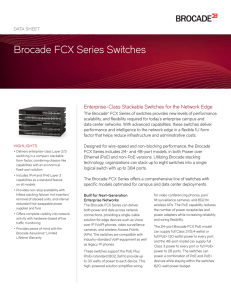 Brocade FCX Series Switches Data Sheet