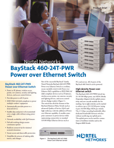 Nortel Networks BayStack 460-24T-PWR Power over