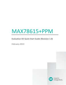 MAX78615+PPM Evaluation Kit Quick Start Guide