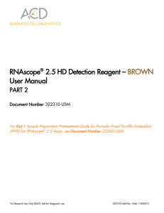 RNAscope® 2.5 HD Detection Reagent – BROWN User Manual