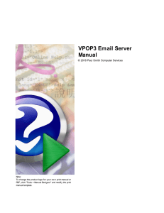 VPOP3 Email Server Manual - Paul Smith Computer Services
