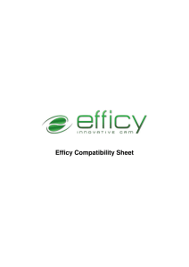 Efficy Compatibility Matrix