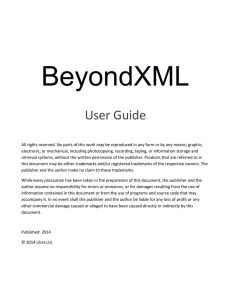 User Guide - BeyondXMLSolutions