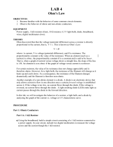 Lab 4 - Ohm`s Law