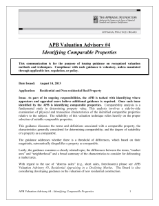 APV Valuation Advisory - Louisiana Real Estate Appraisers Board