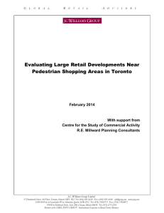 Retail Study - City of Toronto