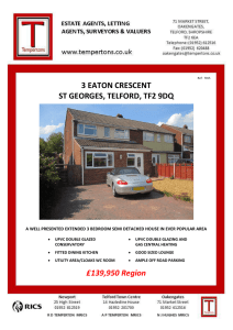 3 EATON CRESCENT ST GEORGES, TELFORD, TF2